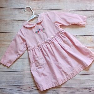Vintage corduroy dress. Pink. Toddler 24 months.